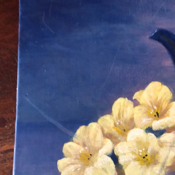 “Day Lilies and Blue Teapot” by Jack Downs oil on canvas 2016/8x10/not framed - Picture 9 of 9